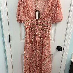 NWT Anthropologie semi sheer robe/top